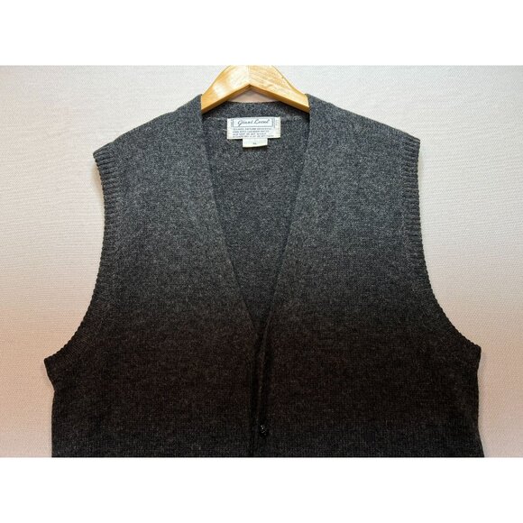 Giani Leone Mens Button Front Cardigan Wool Sweater Knit Size XL Gray Sleeveless - Picture 4 of 10